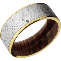 14K Yellow Gold + Satin Finish + Sequoia