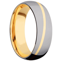Tantalum + Polish Finish + 14K Yellow Gold