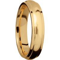 14K Yellow Gold + Satin , Polish Finish