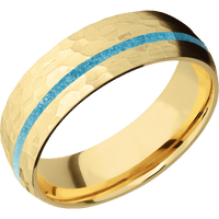 10K Yellow Gold + Hammer , Hammer Finish