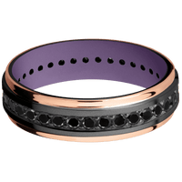 Zirconium + Bead , Polish Finish + Bright Purple
