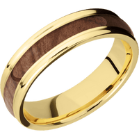 18K Yellow Gold + Satin , Polish Finish