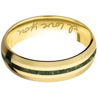 14K Yellow Gold + Satin Finish
