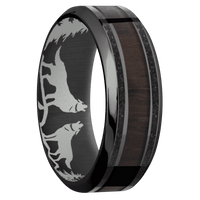 Zirconium + Polish , Polish Finish + Crushed Silver