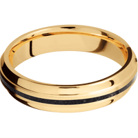 14K Yellow Gold + Satin , Polish Finish