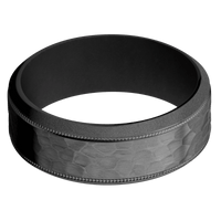 Zirconium + Hammer , Bead Finish + Black
