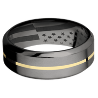 Tantalum Noir + Bead , Polish Finish + Zirconium
