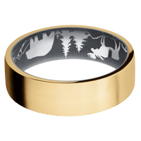 10K Yellow Gold + Anglesatin Finish + Tantalum
