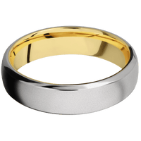 Titanium + Bead , Polish Finish + 14K Yellow Gold