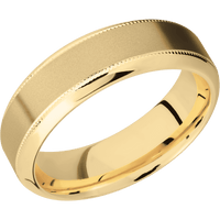 10K Yellow Gold + Sand , Polish Finish