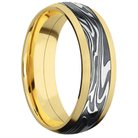 14K Yellow Gold + Satin Finish