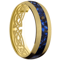 18K Yellow Gold + Sand Finish