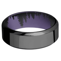 Zirconium + Polish , Polish Finish + Bright Purple