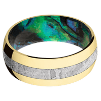 14K Yellow Gold + Polish Finish + Abalone
