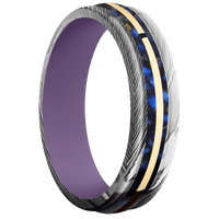 Damascus + Polish Finish + Bright Purple