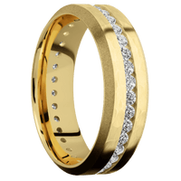 14K Yellow Gold + Hammer , Sand Finish