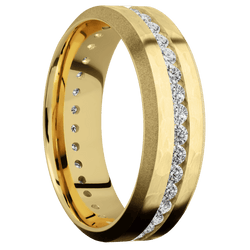 14K Yellow Gold + Hammer , Sand Finish