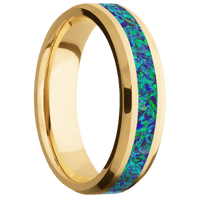 10K Yellow Gold + Bead , Polish Finish
