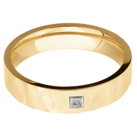 10K Yellow Gold + Rockpolish Finish