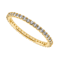 10K Yellow Gold band with 41 Round Lab Grown Diamond having TCW-.62