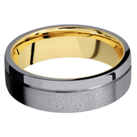 Tantalum + Anglestone , Polish Finish + 14K Yellow Gold