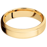 10K Yellow Gold + Bead , Bead Finish