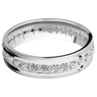 18K White Gold + Polish Finish