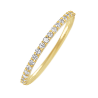 14K Yellow Gold band with 21 Round Lab Grown Diamond having TCW-.32