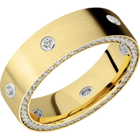 14K Yellow Gold + Satin Finish