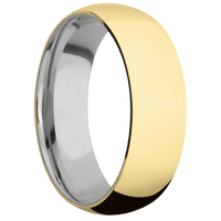 14K Yellow Gold + Polish Finish + Titanium