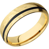 10K Yellow Gold + Hammer , Hammer Finish