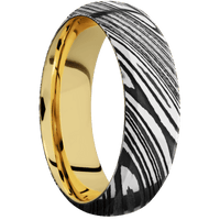 Woodgrain + Acid Finish + 14K Yellow Gold