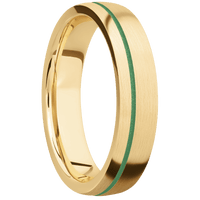 10K Yellow Gold + Satin , Satin Finish