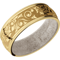18K Yellow Gold + Polish Finish + Antler