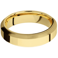 14K Yellow Gold + Polish , Satin Finish