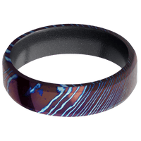 Titanium Damascus + Polish , Polish Finish + Dark Grey