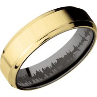 14K Yellow Gold + Crosssatin , Polish Finish + Tantalum Noir