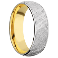 14K White Gold + Polish Finish + 10K Yellow Gold