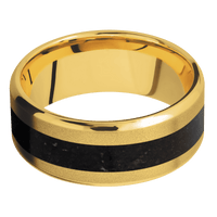 18K Yellow Gold + Sand , Polish Finish