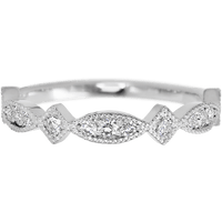 18K White Gold band with 4 Round, 3 Round and 6 Round Lab Grown Diamond having TCW-.23