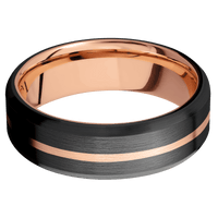 Zirconium + Satin , Satin Finish + 14K Rose Gold