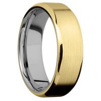 22K Yellow Gold + Satin , Polish Finish + Titanium