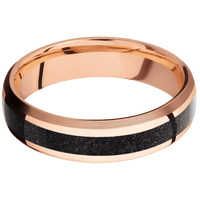 14K Rose Gold + Polish , Satin Finish