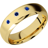 18K Yellow Gold + Bead , Polish Finish