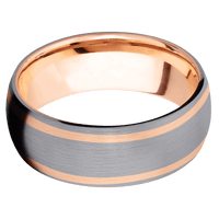 Tantalum + Satin Finish + 10K Rose Gold
