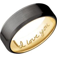 Tantalum Noir + Satin , Satin Finish + 10K Yellow Gold