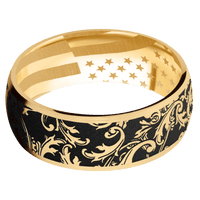 14K Yellow Gold + Satin Finish