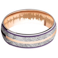 Platinum + Polish Finish + 14K Rose Gold