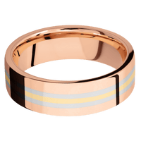 14K Rose Gold + Polish Finish + 18K Rose Gold
