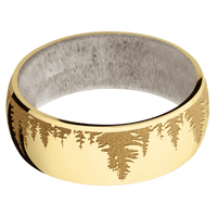 10K Yellow Gold + Polish Finish + Antler